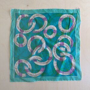 Vintage 100% Silk Scarf Mid Century Sally Gee